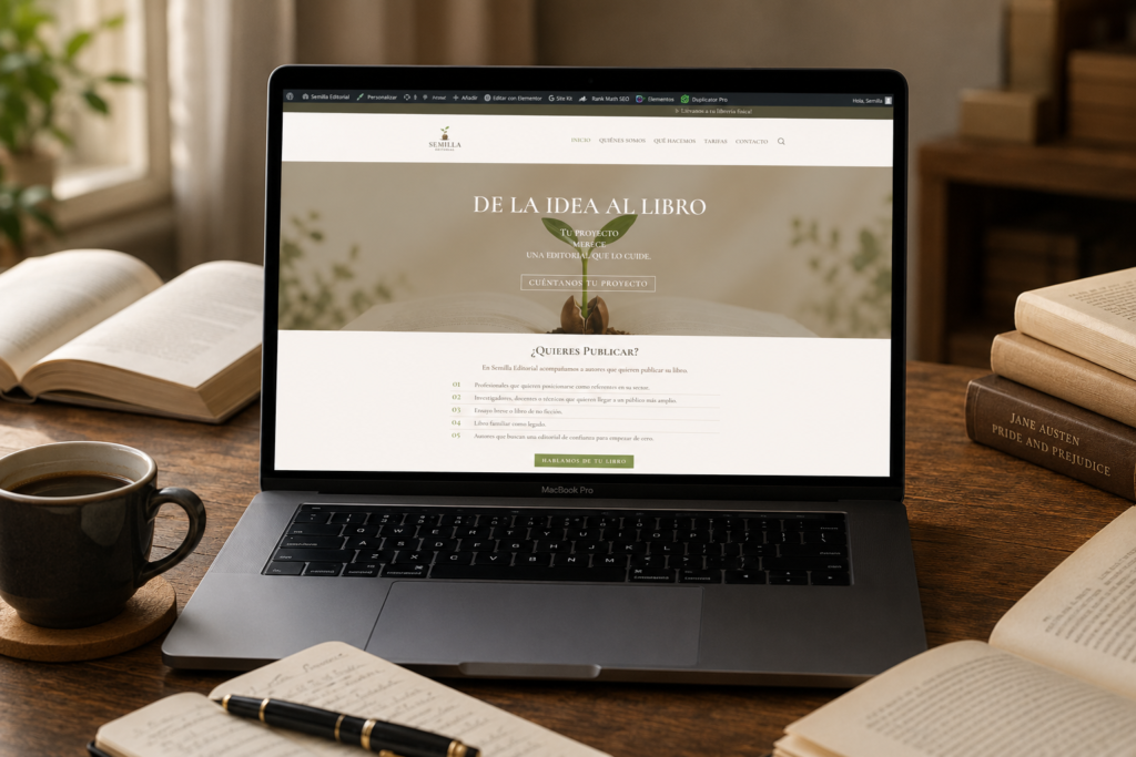 Diseño web Wordpress en Valladolid para Semilla Editorial
